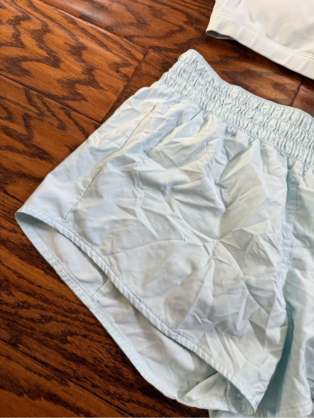 Nike Dri-Fit Mint Green Racerback Sports Bra and Running Shorts Size Medium - Picture 2 of 9